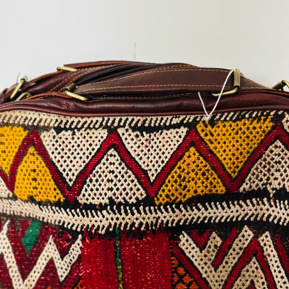 Vintage Kilim Moroccan Satchel - Picture 2 of 6